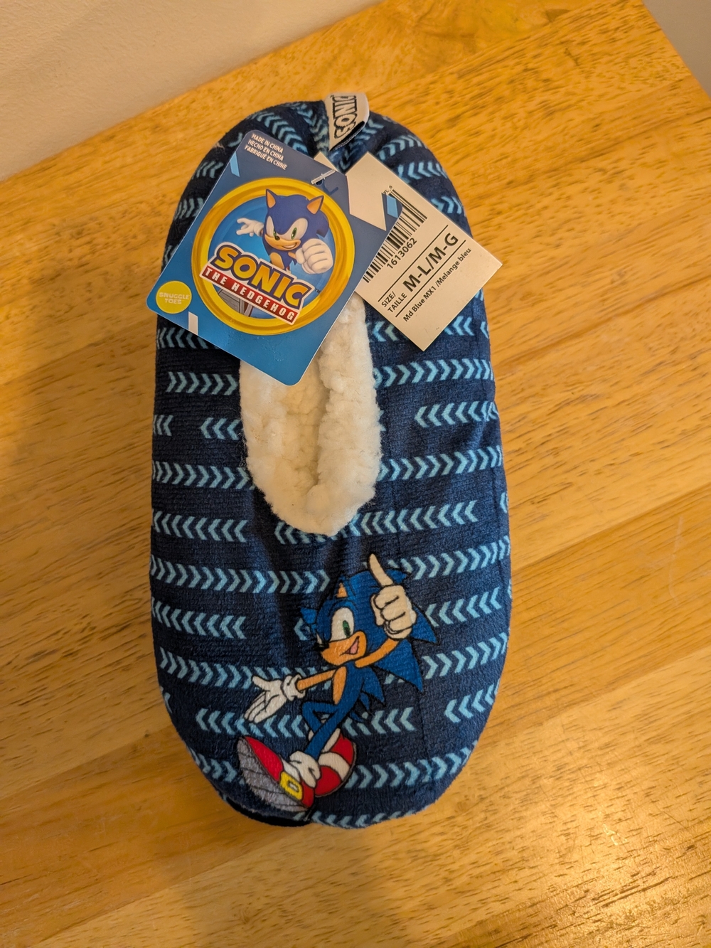 Sonic the Hedgehog Navy Blue Kids One-Piece Slipper